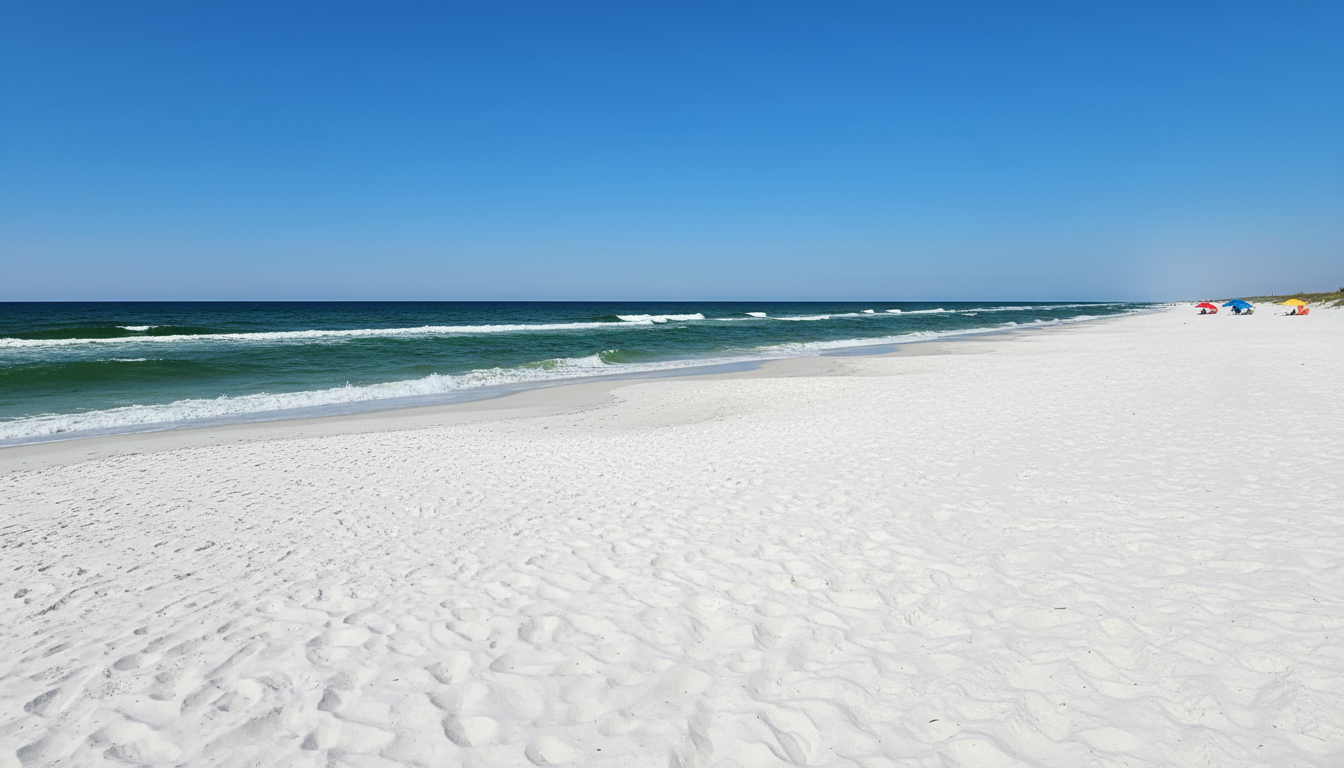Expansive view of Orange Beach beachfront
